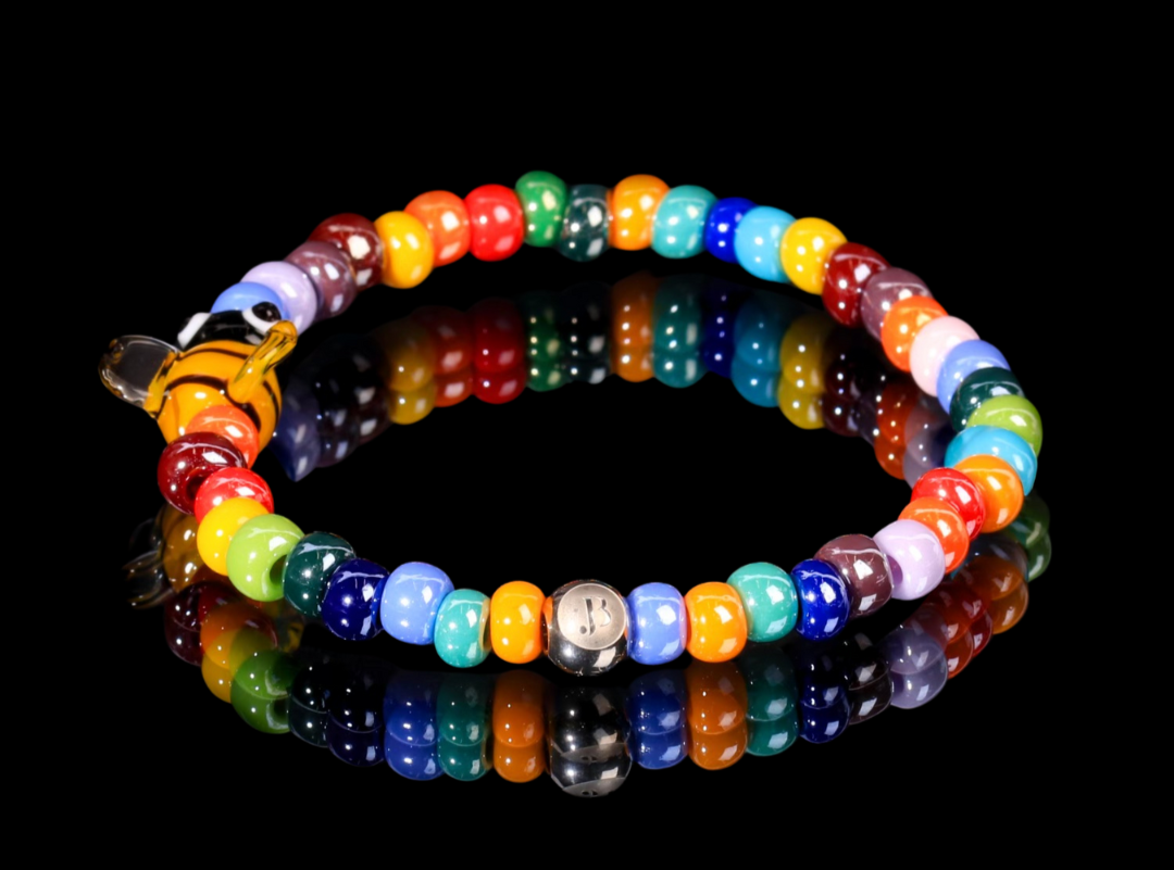 Glass Beaded Charm Bracelet