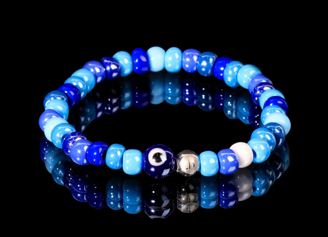 Glass Beaded Charm Bracelet