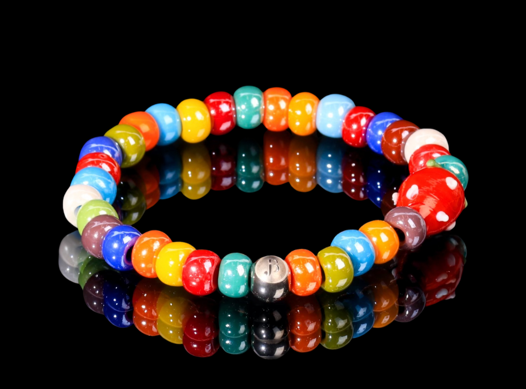 Glass Beaded Charm Bracelet