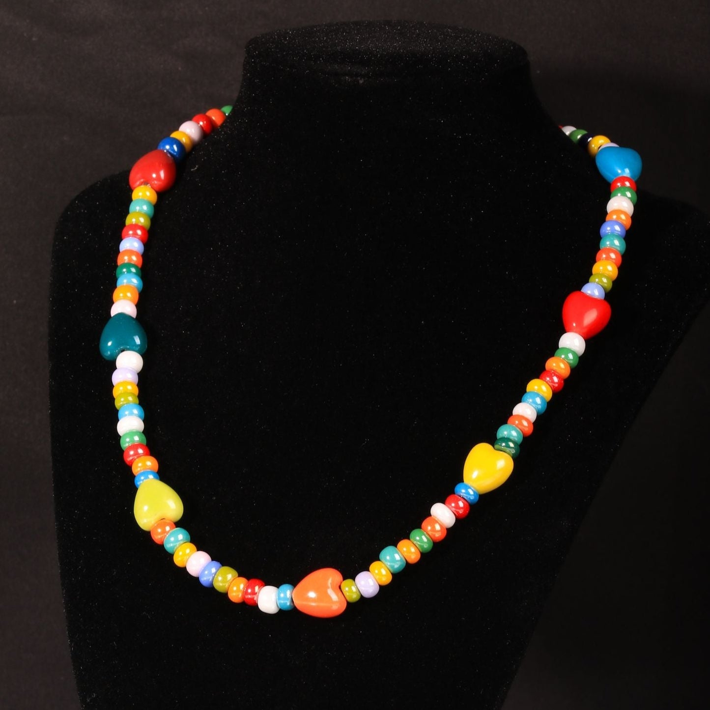 Heart Charm Choker Necklace