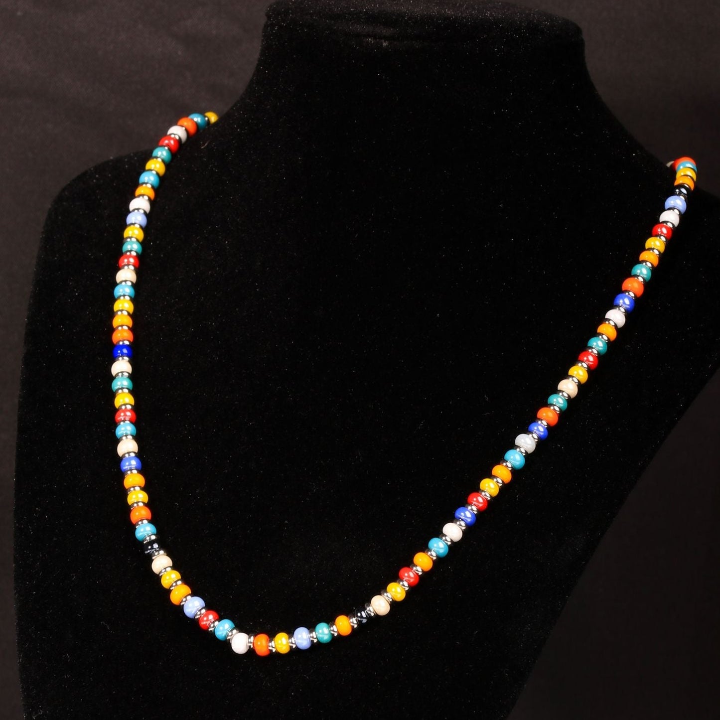 Glass Beaded Choker Necklace