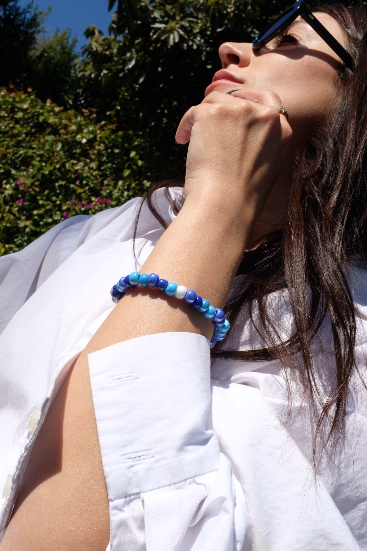 Glass Beaded Charm Bracelet