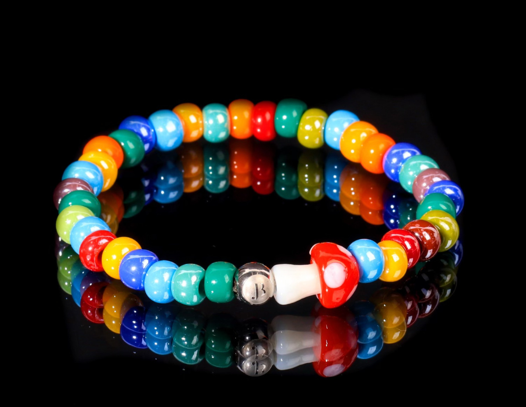 Glass Beaded Charm Bracelet