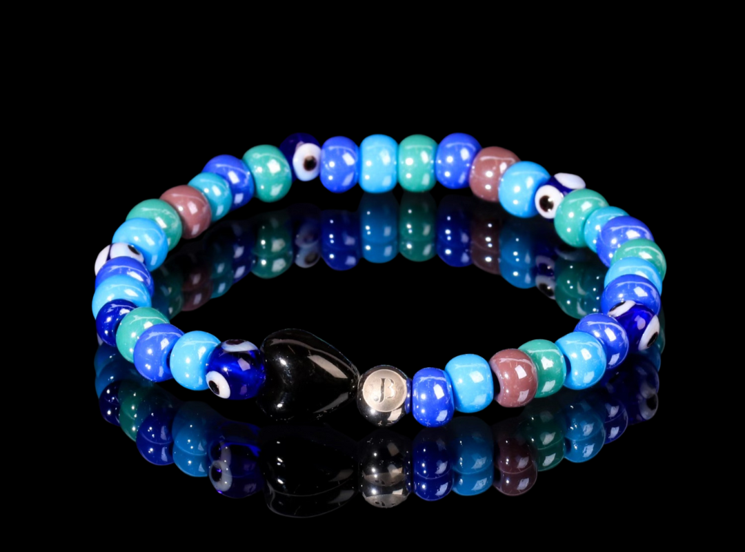 Glass Beaded Charm Bracelet