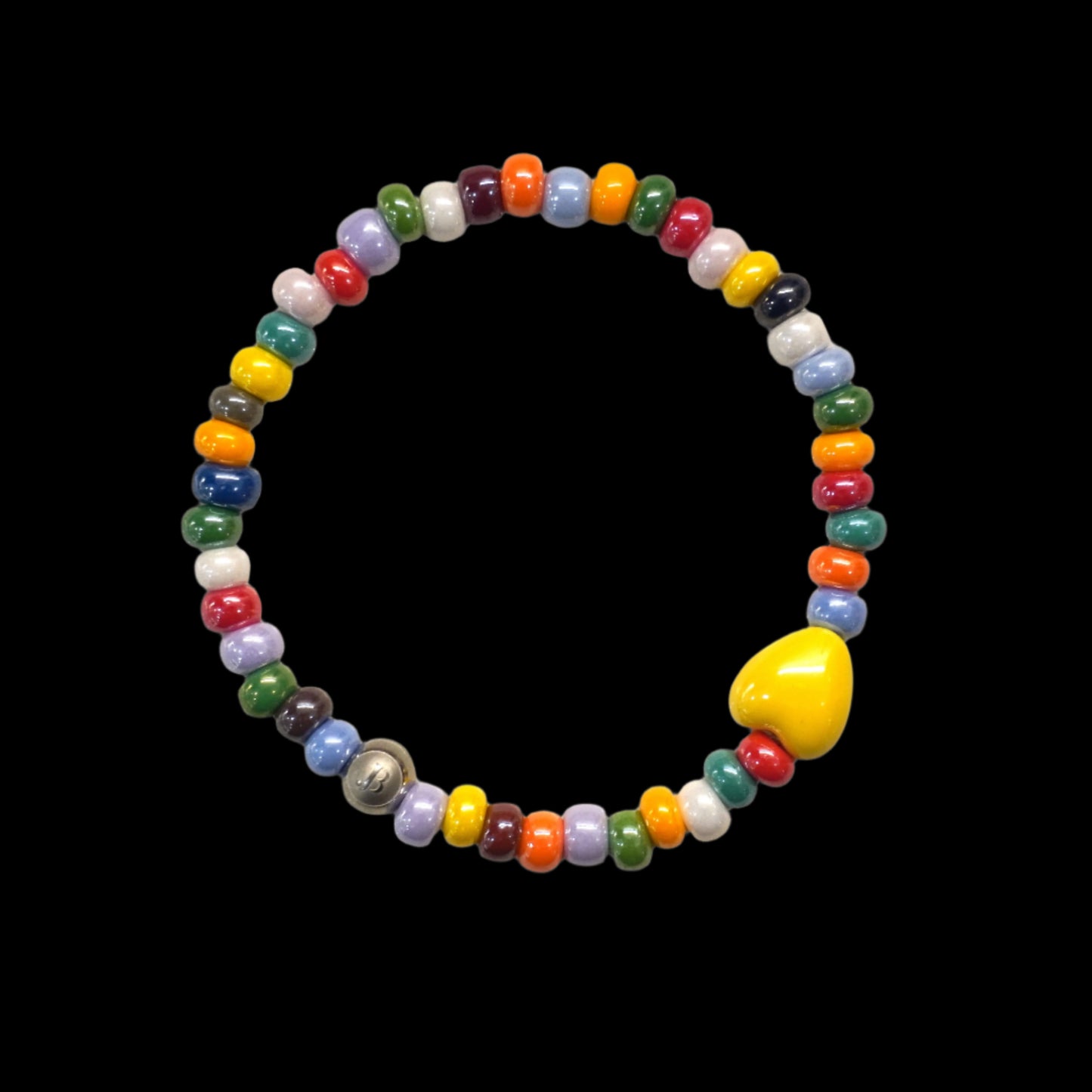 Glass Beaded Charm Bracelet
