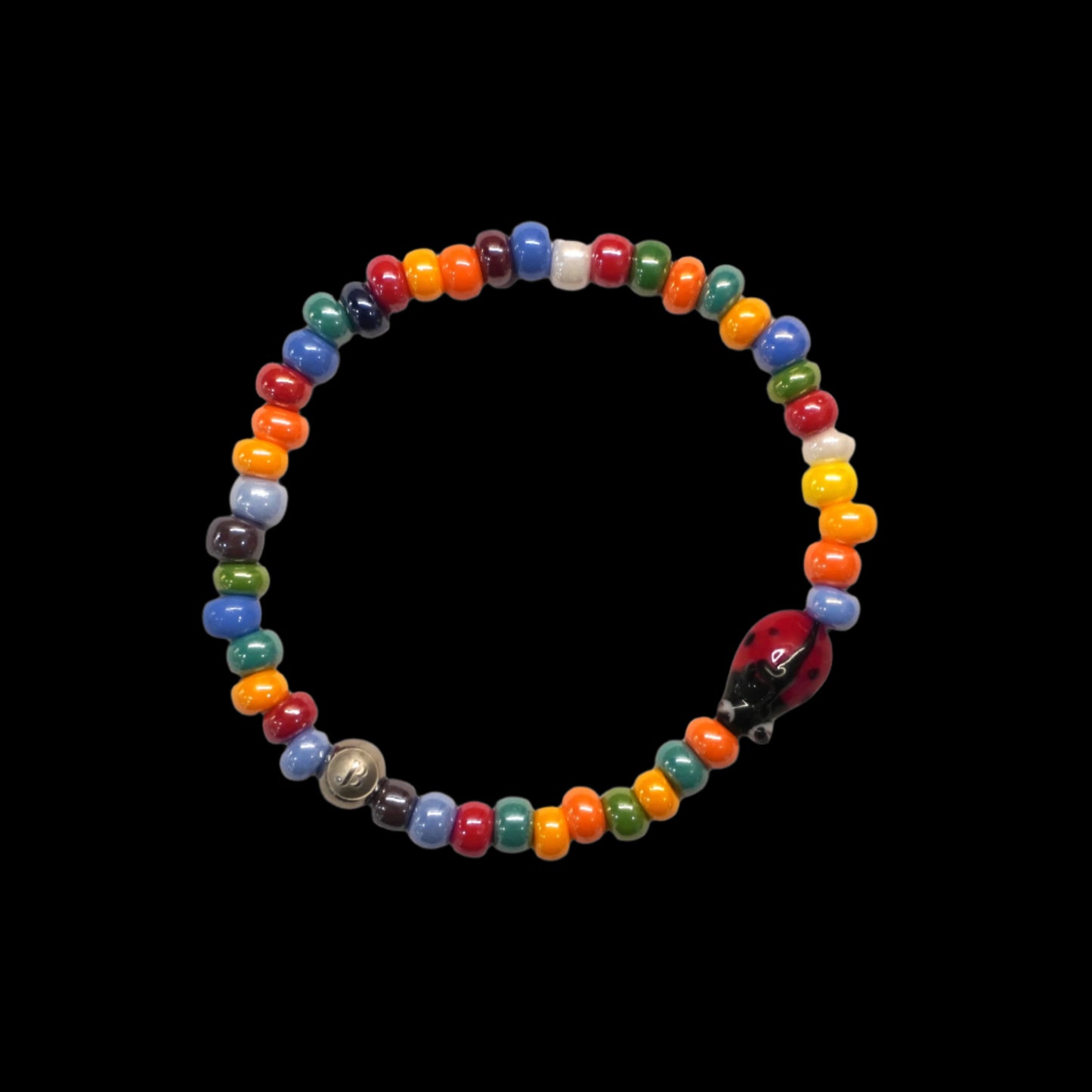 Glass Beaded Charm Bracelet