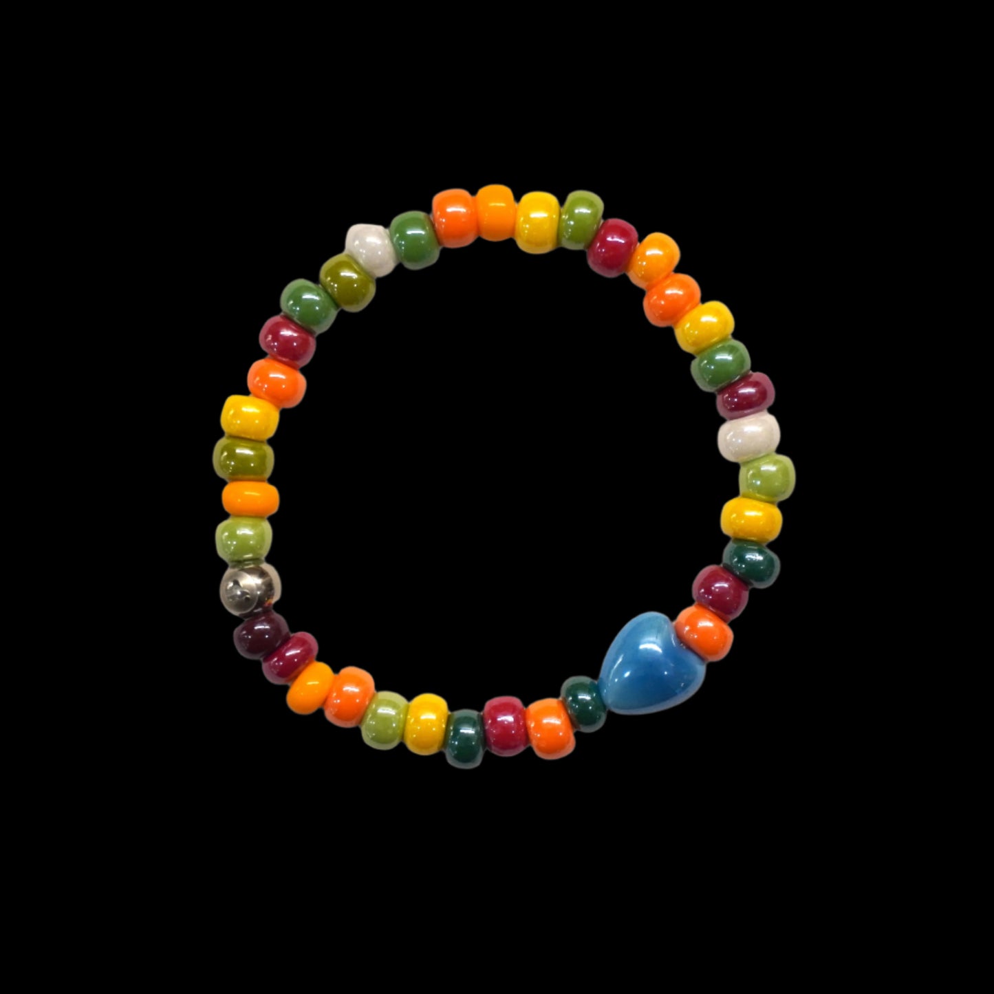 Glass Beaded Charm Bracelet