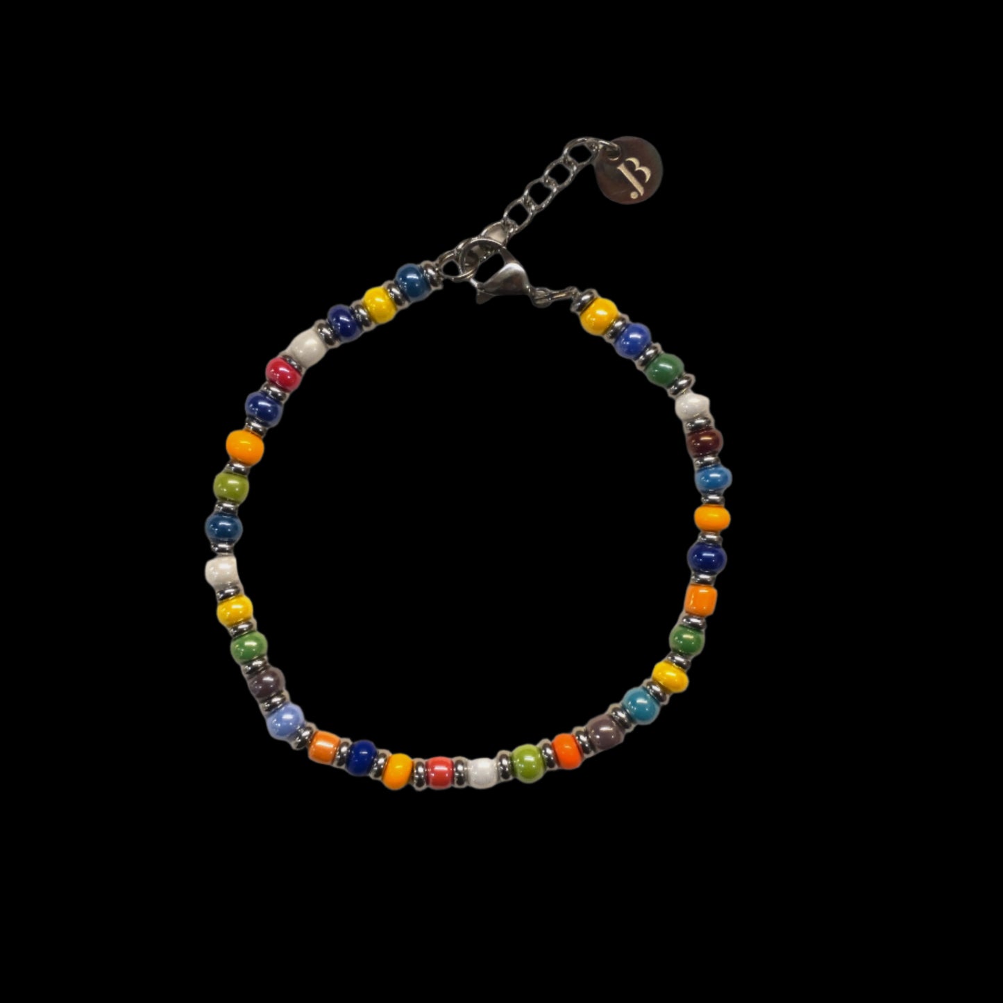 Glass Beaded Bracelet With Clasp