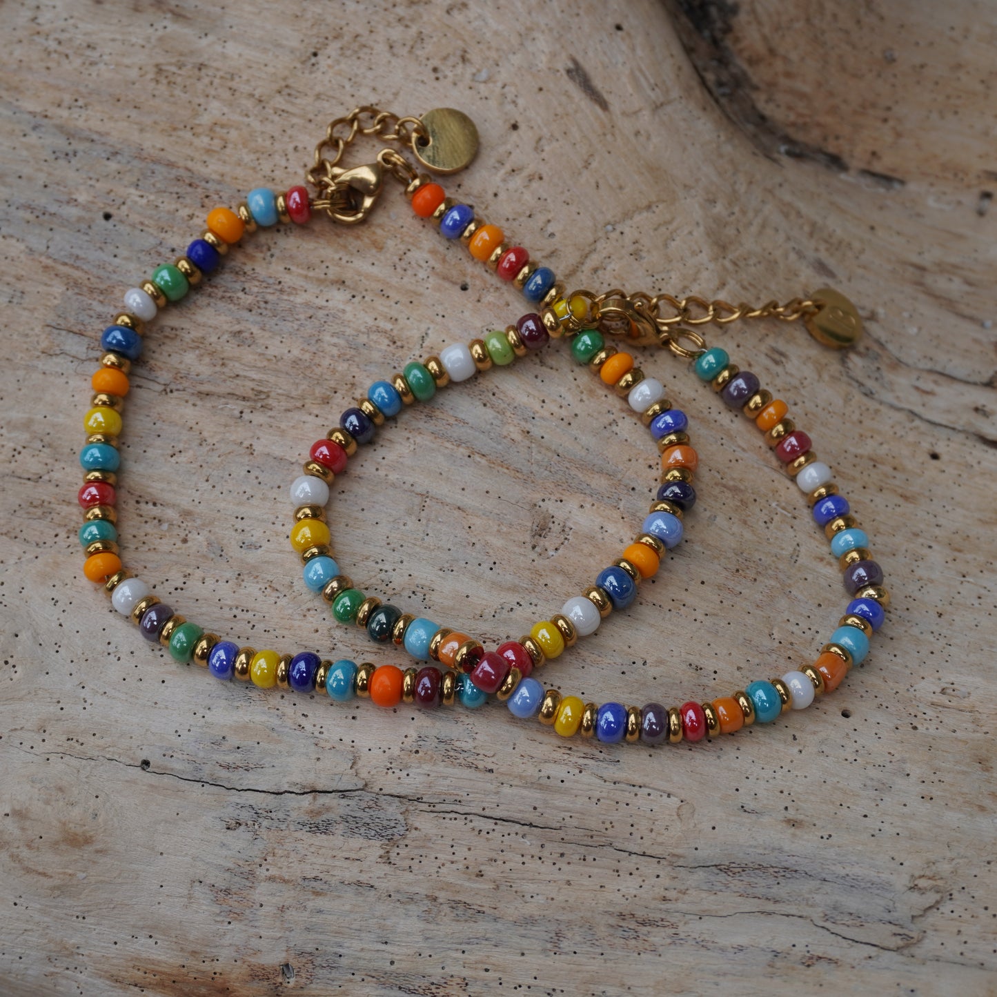 Glass Beaded Bracelet With Clasp