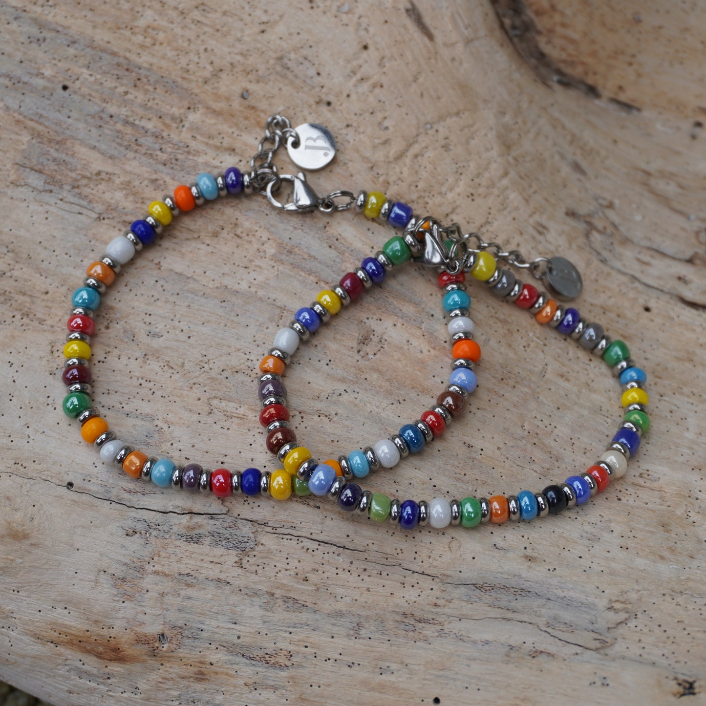 Glass Beaded Bracelet With Clasp