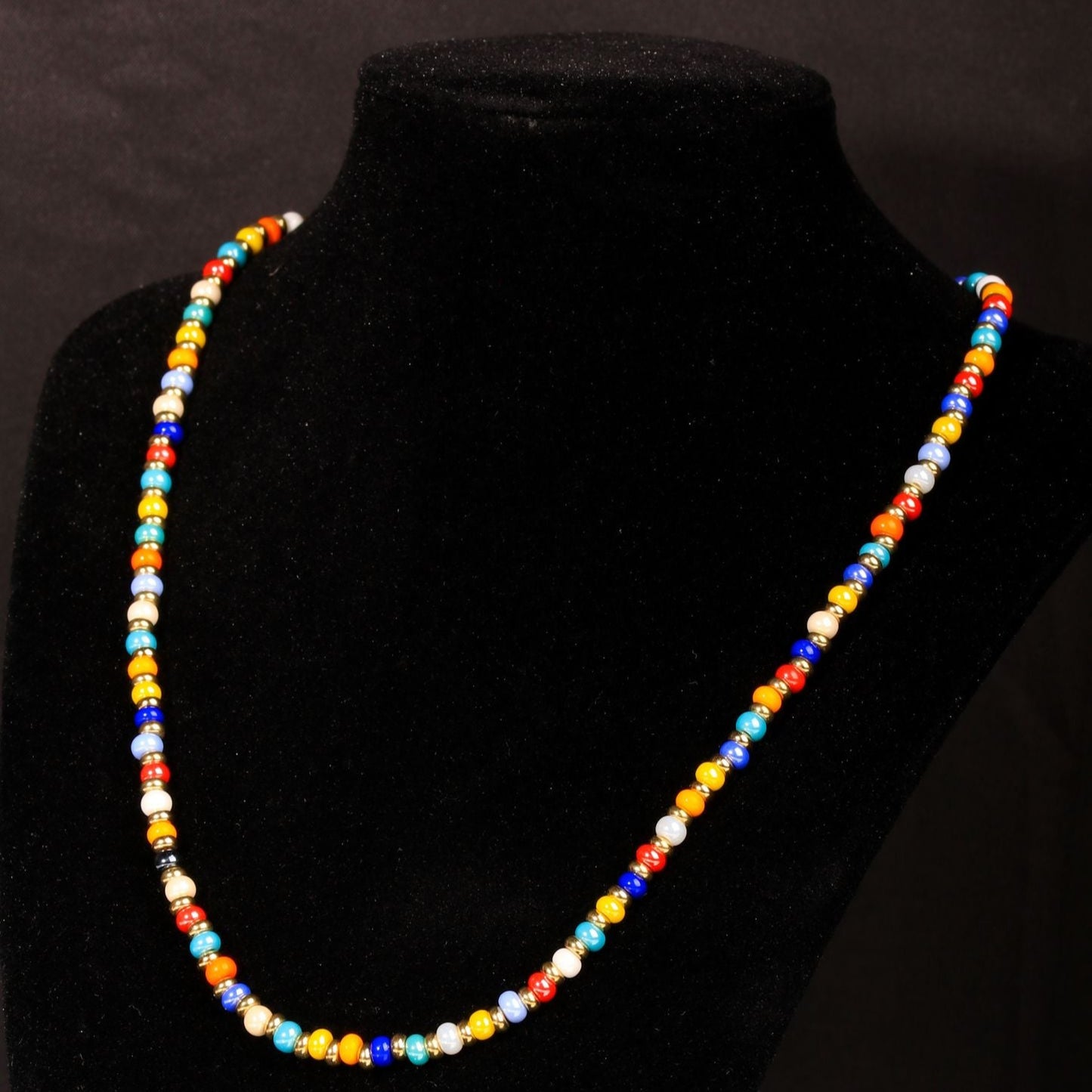 Glass Beaded Choker Necklace