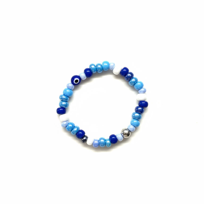 Glass Beaded Charm Bracelet