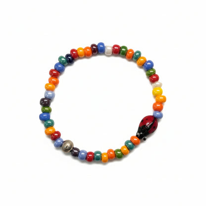 Glass Beaded Charm Bracelet