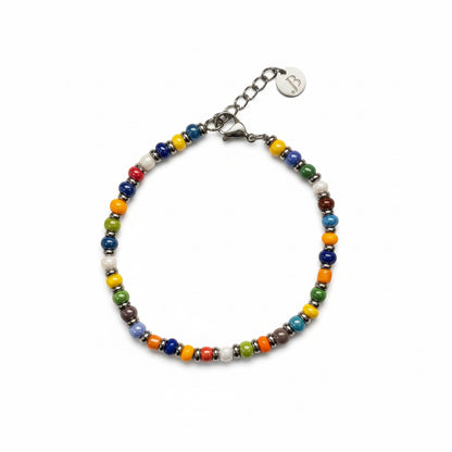 Glass Beaded Bracelet With Clasp