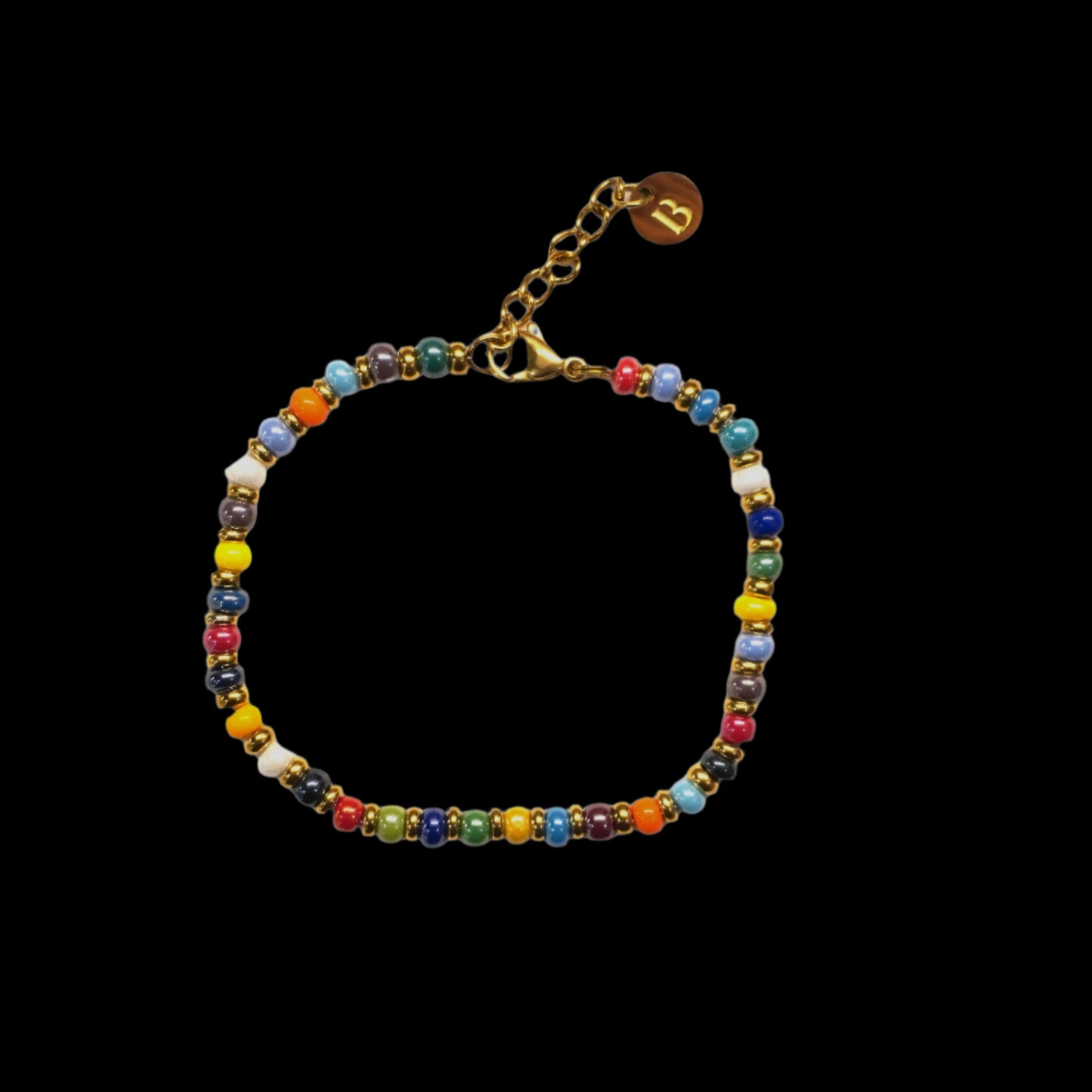 Glass Beaded Bracelet With Clasp