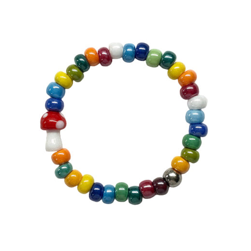 Glass Beaded Charm Bracelet