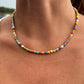 Glass Beaded Choker Necklace 4mm (Gold)