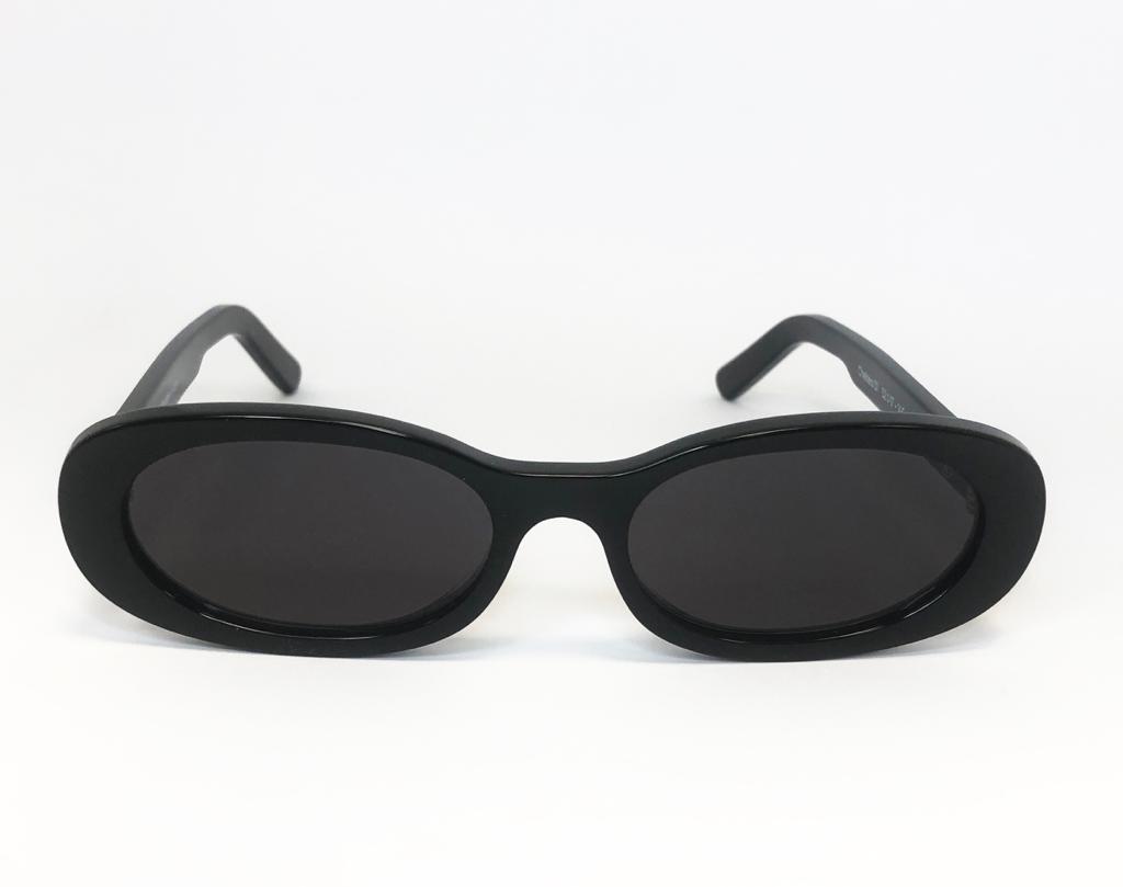 NWT Parke Black Oval Sunnies Ultra Thin Extreme Oval Sunglasses Color Tinted Lens 47mm  main image 4
