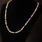 Glass Beaded Choker Necklace 4mm (Gold)